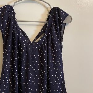 lauren conrad | navy polkadot blouse